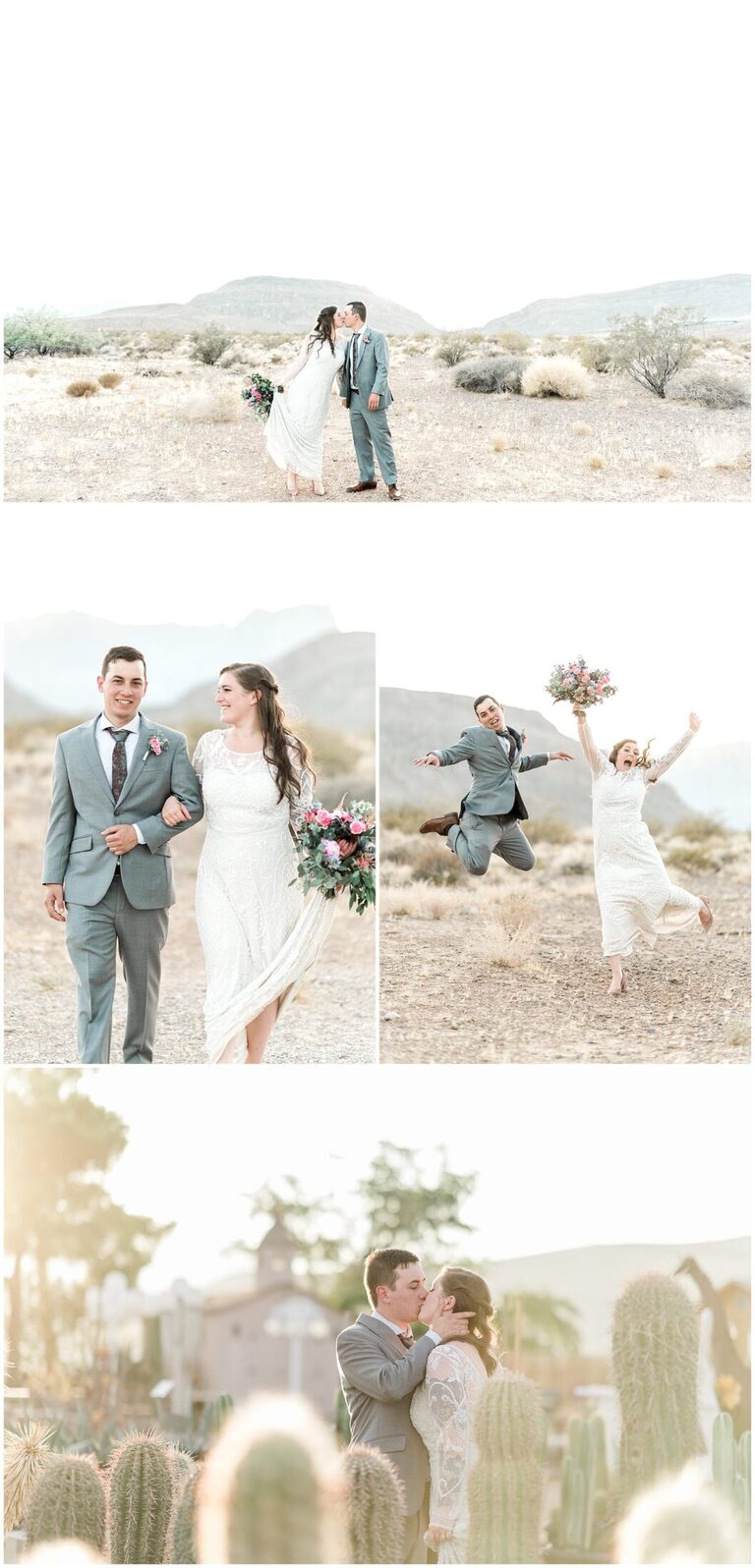 cactus desert elopement wedding